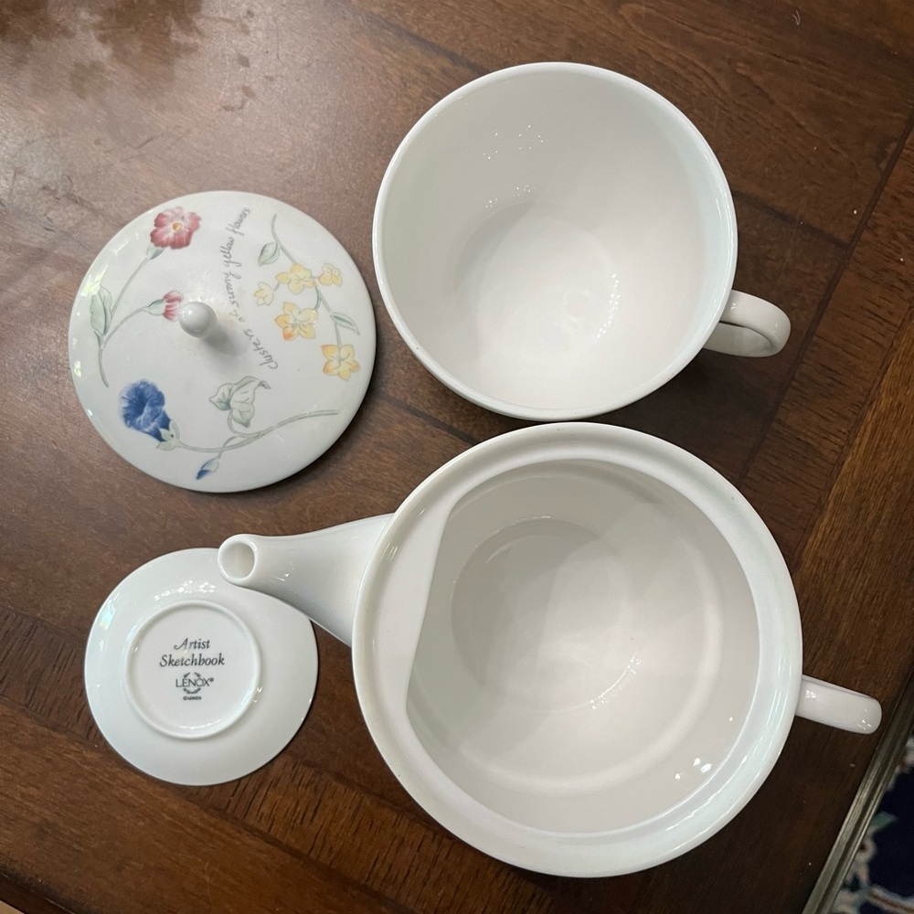 Lenox artist sketchbook stackable tea set with bag holder. - Picture 6 of 8